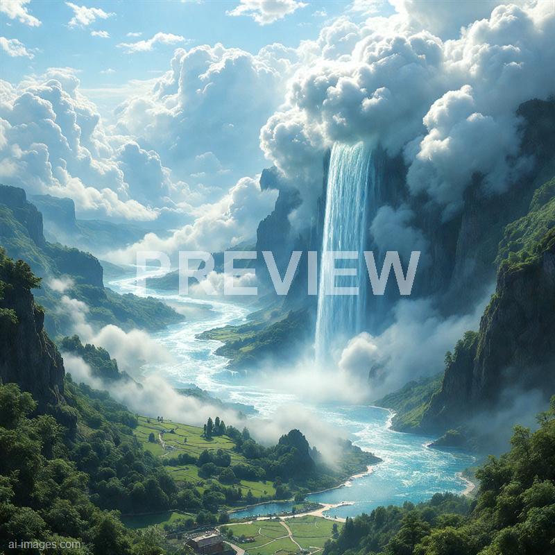 13306 - a-river-in-the-sky-a-waterfall-pours-from-the-clouds-_250705084904_00001